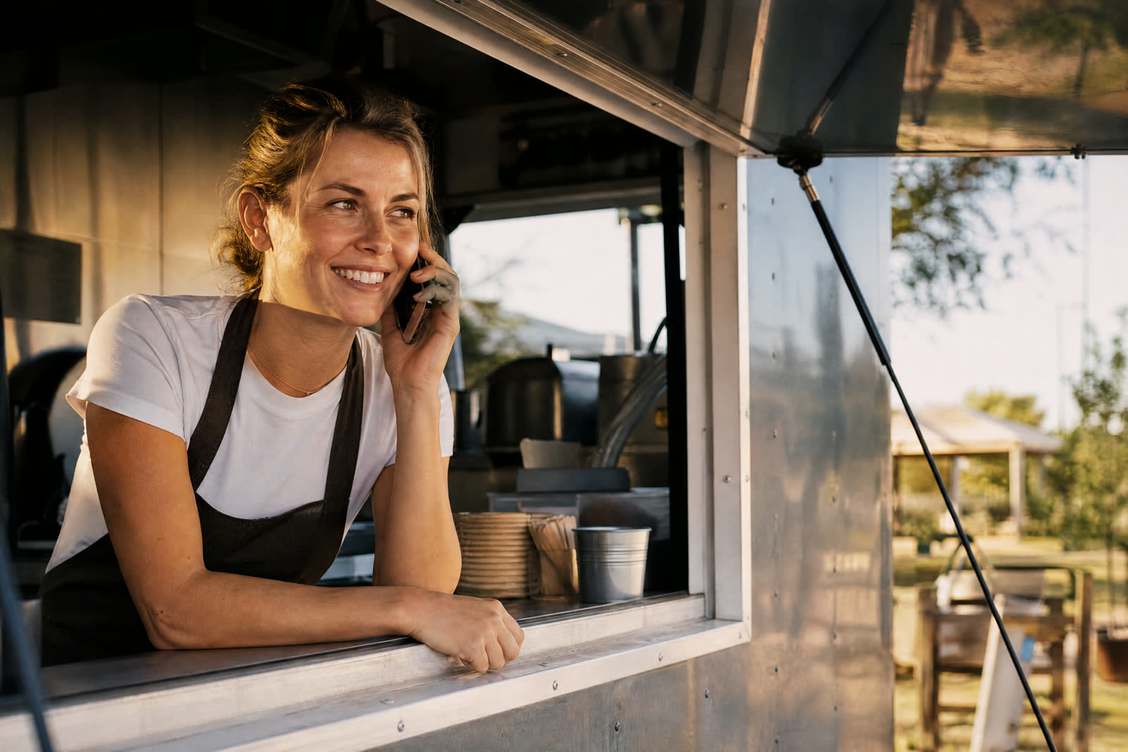 Business owner taking the call